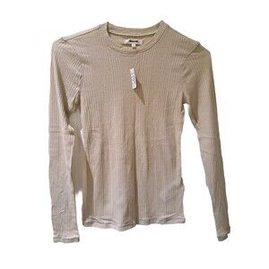 Madewell Ribbed Crewneck Long Sleeve Casual Top Womens Sz Small